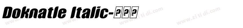 Doknatle Italic字体转换 Doknatle Italic字体转换
